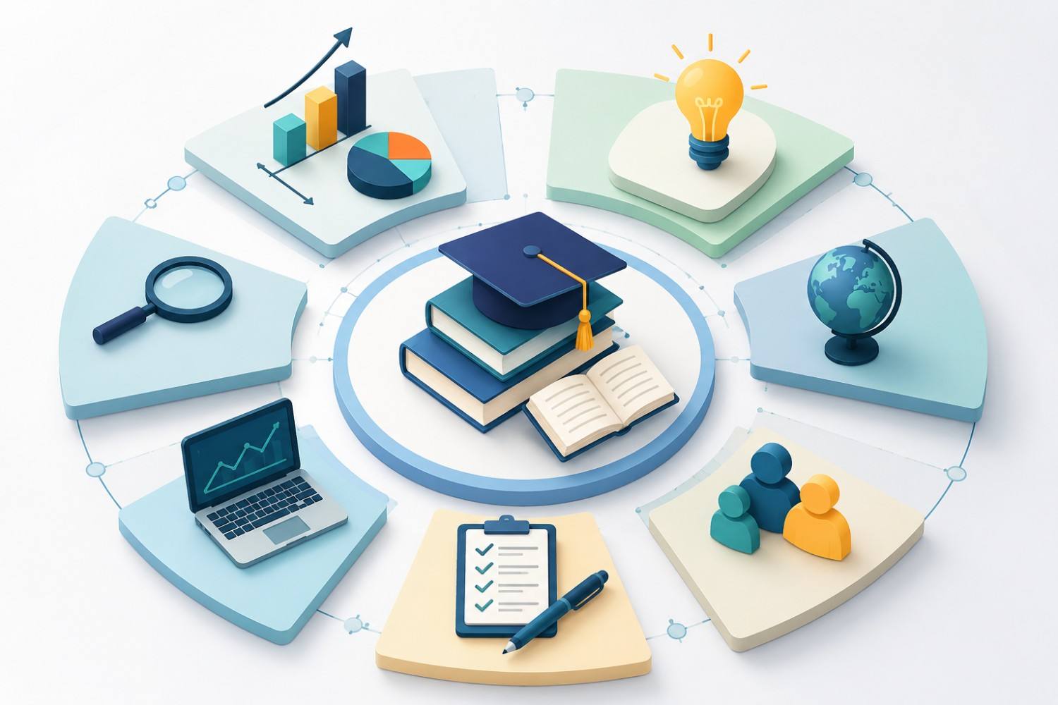 Sydney MBA curriculum visual showing leadership, analytics, innovation, global business, teamwork and practical learning modules.